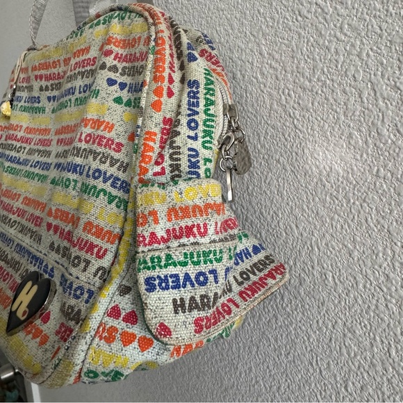 Harajuku Lovers Rainbow Logo Spellout Duffle Tote Bag Cotton Colorful - Picture 7 of 14